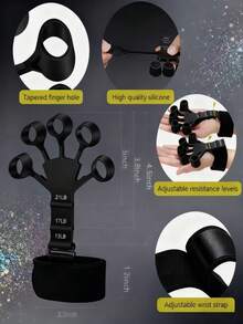 Grip Strength Trainer Wrist Exerciser Strengthener Finger Trainer Used To Exercise Finger Strength, Flexibility - Multicolor - View 2