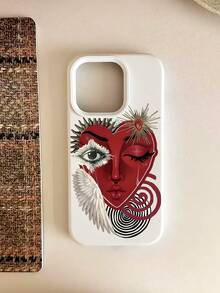 1个极简主义个性化爱心图案乳白色液体大孔镜头防震防指纹手机壳，兼容 16/16Pro/16Plus/15/15ProMax/15Pro/11/12/13/14ProMax/11Pro/11ProMax/12Pro/12ProMax/13Pro/13ProMax/14Pro/14ProMax，软壳，优雅 - 彩色 - 查看 4