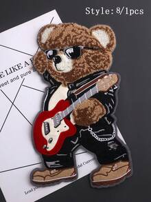 1 件/套卡通棕熊刺绣补丁，独特设计，适合 DIY 服装和配饰、牛仔裤、连衣裙、可爱刺绣贴花 - 彩色 - 查看 10