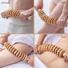 SilvaLex Wooden Massage Tool, Full Body Massager, Hand Massager, Leg Massager, Shoulder Massager, Shoulder & Neck Massage Tool, Face Massager, Back Massager, Waist Massager, Suitable For Home Use, Can Be Given As Holiday Gifts To Family, Friends, Classmates, And Parents - Apricot - View 4