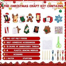 Trẻ em tự làm đồ trang trí cây thông Noel thủ công động vật đồ chơi giáo dục cho trẻ em sáng tạo thủ công nghệ thuật đồ chơi Montessori quà tặng may vá nỉ - Nhiều màu - Xem 7