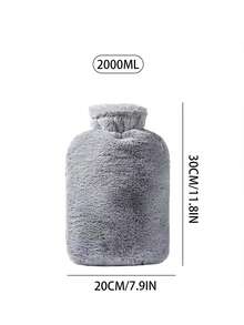 1 bình nước nóng bằng vải nhung màu hồng và xám dung tích 500-1000-2000ml, giữ ấm tay chân vào mùa đông, bộ đồ giường ký túc xá cỡ lớn, học sinh mang theo, bé gái chườm bụng - Nhiều màu - Xem 15