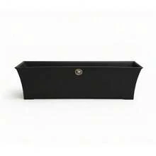 Jardinera Rattan Maceta Rectangular 9 Litros Plástico - Gris - Ver 8