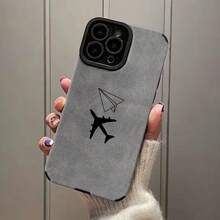 Estilo de Negocios Funda de Teléfono de Papel Avión Simple Patrón de Alta Gama para iPhone 16ProMax/15Pro/14Plus/13/12/11/7/8Plus/X/XR/XsMax Diseño de Moda Resistente a los Golpes Cubierta Protectora de TPU Cuero Sintético - Colores mixtos - Ver 6