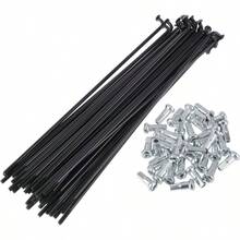 1 Set Universal Spokes 13G 130mm Length Bike Wheel Spokes Nipple Black 45 Steel - Initial - View 2