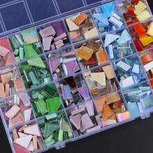 600G/Box Irregular Glass Mosaic Tiles - Premium Craft Decorative Pieces For Creative Art, Painting, Handmade Jewelry, And DIY Projects - Multicolor - View 2