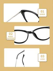 1副女士休闲波西米亚风猫眼眼镜，简约设计，适合日常生活、家庭出游、各种脸型，情人节、节日礼物 - 多色 - 查看 4