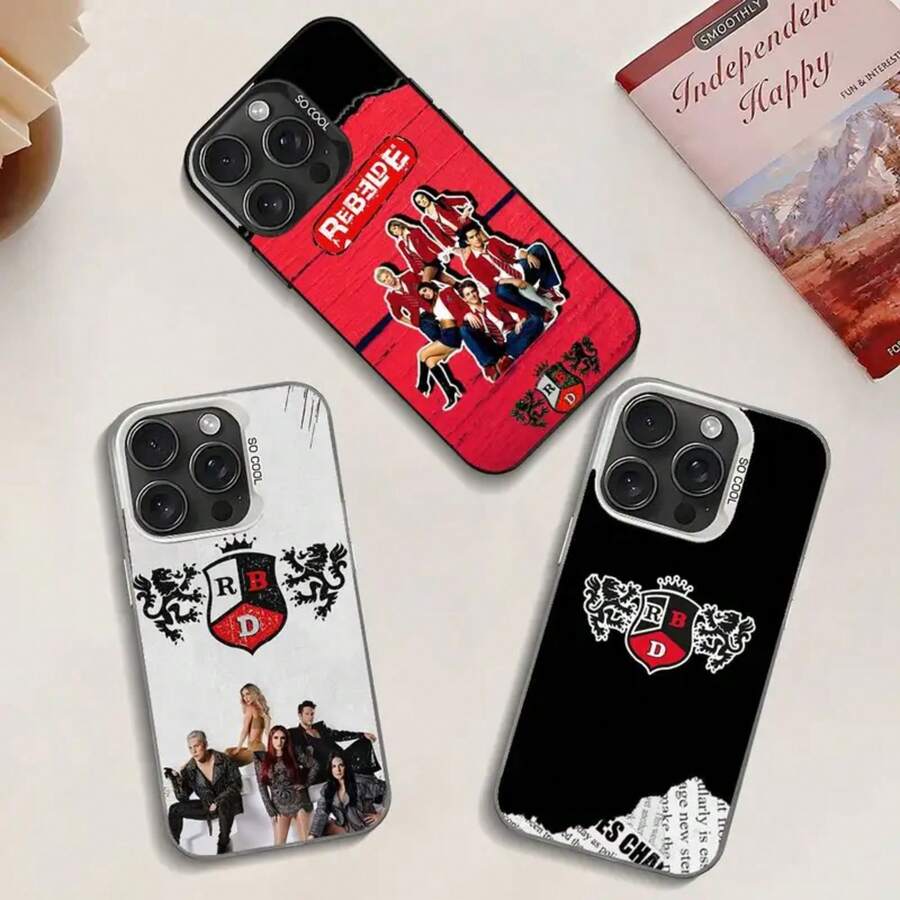 Funda de teléfono R-RBD R-Rebeld para iPhone 17 16 15 14 13 12 11 Ais/Pro/Max/Plus, color a prueba de golpes, cubierta trasera plateada - z10 - Ver 1