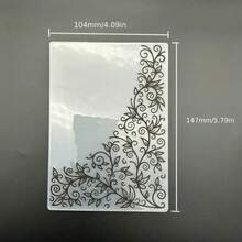 A6 Plastic Embossed File Folder, Floral & Butterfly Design With 3D Texture, Butterfly Theme Mold Decor, Office Supplies Accessory, Durable Plastic Handcraft Tool