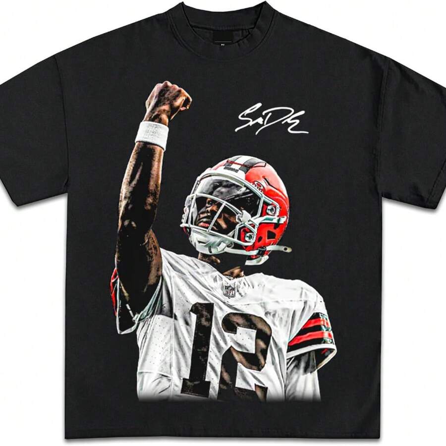 Shedeur Perfect Timing Graphic T-Shirts _ Premium Quality Heavyweight Football Shirts For Adults & Kids - 黑色 - 查看 1