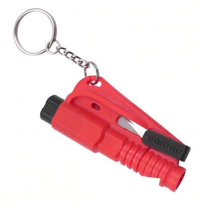 3 In 1 Car Window Breaker With Cutting And Whistle Function, One Second Window Breaker (Suitable For Car, Home And Outdoor), Portable Keychain Design