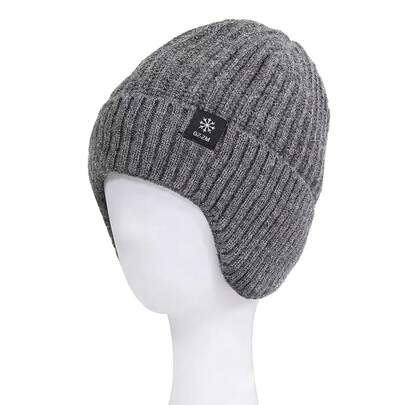 Warm Wool Winter Hat For Middle-Aged And Elderly People, One-Piece Snowflake Ear Protection For Men, Thickened Knitted Hat For Adults