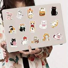 50pcs Cartoon Stickers - Self-Adhesive PVC Stickers, Vivid Color Mixing, Cute Animal And Food Designs, Suitable For Luggage, Skateboards, Helmets, Water Bottles, DIY Decorative Art, Luggage Decoration, Lively Design, Easy To Stick Stickers - 1 - 查看 8