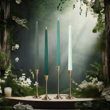 10 Inch Green Gradient Taper Candles,Set Of 4 Tapered Candle, Tall Candlesticks,Conical Stick Candles,Less,Home Dinner, Party, Wedding, Halloween, Christmas (Green Series, 10inch){Inchcolor_nameinch:InchGreenseriesinch,Inchsize_nameinch:Inch10inchinch} - 綠色系列 - 查看 4