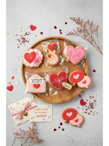 6pcs Love-Coversation Shaped Cookie Cutter Set, Romantic Valentine Declaration Accessories-Shaped Cookie Mould For Cookie Fondant, 3D Pressing Tool, Birthday Gift, Valentine's Day Decorations, Valentine's Gifts, Valentine's Decorations