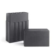 10孔特大号防异味锥形卷烟纸盒，容量10张，适用于普通尺寸香烟，小巧便携吸烟配件，适用于1-1/4尺寸卷烟纸 - 黑色 - 查看 9