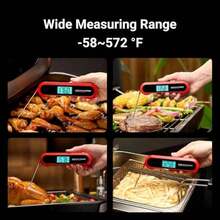Termómetro profesional 3 veces más rápido de lectura instantánea de 0,5 segundos, digital, precisión ± 0,5 °F, resistente agua IP67, visualización de encendido automático/sueño y rotación,(Rojo & negro) - Tipo 1 - Ver 7