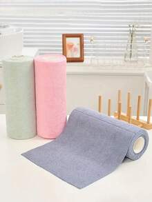 1卷可重复使用的撕取式清洁布，超细纤维清洁湿巾，洗碗布，可水洗且节省空间的设计 - 兼容纸巾架，适用于厨房、浴室、洗碗、多用途，是家庭、办公室和餐厅使用的理想选择 - 是纸巾、洗碗布、可重复使用的纸巾、清洁抹布、清洁用品的经济替代品。