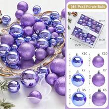 44PCS Christmas Ball,Flocking Christmas Tree Ball Ornaments, Christmas Decorations,6/24PCS, Christmas Tree Decorations, Family Holiday Party Decorations,Christmas Hanging Ornaments For Home,Xmas Decor,Holiday Wedding,Christmas Gift,Christmas,Christmas Decrations,Christmas Gifts,Gifts For Women - Multicolor - View 11