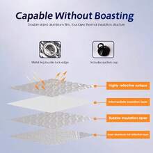 Easypie Selection 130 x 60 cm solskydd för bil, UV-skyddande värmeisolerande vindrutesolskydd, automatiskt infällbart solskyddsmedel med reflekterande solskydd - Silver - Visa 6