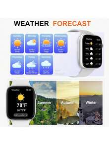 Reloj inteligente multifuncional de moda para deportes al aire libre, compatible con llamadas y mensajería inalámbrica, reproducción de música, rastreador de actividad física - Gris - Ver 5