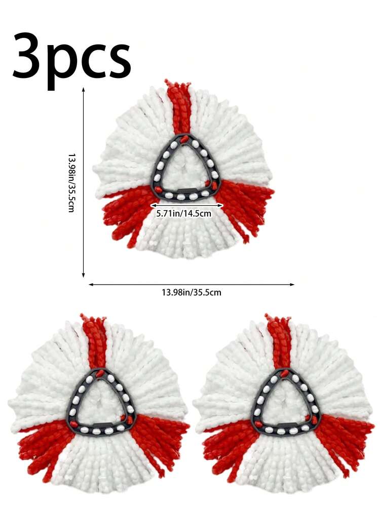 1/3 đầu lau xoay thay thế, phù hợp với cây lau nhà xoay, đầu lau có thể giặt và bền, sử dụng được cả khô và ướt, đầu lau bụi, dễ vệ sinh, dụng cụ vệ sinh, phụ kiện vệ sinh - Nhiều màu - Xem 14