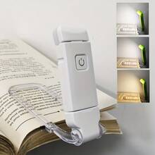 1pc Portable Rechargeable LED Bookmark Light, Clip-On Reading Light, Bedside Reading Eye-Care Lamp - Pink - View 3
