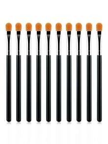 6/10支装超扁平圆形遮瑕刷，扁平化妆刷，眉刷，扁平唇部遮瑕刷，合成纤维化妆眉部轮廓粉底遮瑕晕染抛光多功能化妆套装，粉底刷，遮瑕刷，腮红刷，轮廓刷，腮红刷，修容刷，散粉刷，粉底刷，腮红刷，赠品 - 彩色 - 查看 7