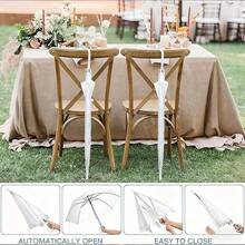 2pcs Boxed Long Handle 8‑Bone Double Thick PVC Transparent Umbrella Straight Pole, Last‑Minute Wedding Supplies, Suitable For Outdoor Events And Daily Rain, Great For Rainy Weddings And Photo Props - Multicolor - View 7