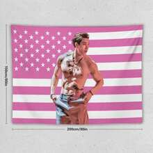 CelFlag Stray Tapestry Kids Wall Hanging Bang Music Chan Pink Amarican Flag,Suitable For Bedroom Living Room Dormitory Home Decor 30"X40" - 彩色 - 查看 10