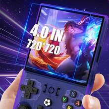 R36MAX Retro-Handheld-Konsole, 4,0 Zoll IPS-Bildschirm, 64GB vorinstallierte Spiele, Linux-System, 4000mAh-Akku - Violett - Übersicht 4