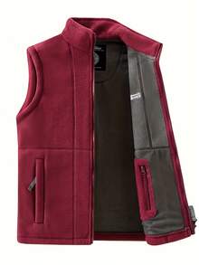 Men Vests - الأحمر - مشاهدة 12