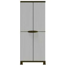 vidaXL Kunststoffschrank 68x39x171,5 Cm Im Rattan-Design - Grey - View 3