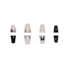 Duck Press On Nails Medium Cute Star Press On Cool Style Fake Nails Glossy Black Bow Star Shiny Rhinestone Design French Nails Cute Press On Nail Leopard Print Manicure Nude Stick On Nails For Women{Inchcolorinch:InchColorfulinch} - đầy màu sắc - Xem 5