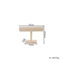 1 Stylish Solid Wood Diagonal Display Stand - Fabric Bracket For Collarbone Chain Jewelry - Window Jewelry Array Display Prop For Decoration