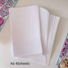 40张A5/A6双面光滑离型纸、可拆卸活页手册贴纸和纸胶带套装目录