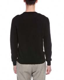 Bruno Magli Merino Wool Crewneck Sweater - màu đen - Xem 3