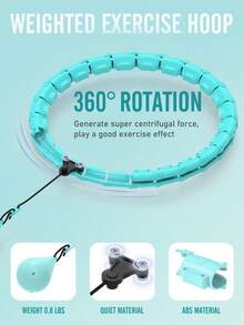 JLoibao 47in/120cm Adult Weight Loss Exercise , Suitable For Women And Beginners, Includes 24 Detachable Links And DIY Empty Ball (Blue)