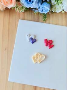 1 pieza Cortadores de arcilla polimérica en forma de corazón, moldes de corte para colgantes de joyería con forma de amor, moldes de arcilla para pendientes suaves, herramientas hechas a mano para hacer joyas y pendientes DIY