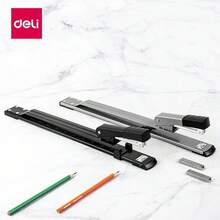 Heavy Duty Long Arm Stapler, Suitable For Books And Magazines - 25 Sheet Capacity, 12 Inch Stapling Depth, Precise Markings, Metal Structure, Professional Office Use, Book Stapler | Durable Stapler