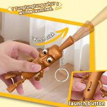 Tungtungtung Sahur 娃娃吊坠、Internet MEME 组装小雕像、意大利 Brainrot 动物模型钥匙扣 - 彩色 - 查看 9