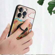 [Teléfono] Soporte de anillo de silicona, TPU antigolpes con agarre giratorio de 360°, cobertura total para phone 12, 13, 14, 15 y 16 (incluidos Pro/Pro/Plus). Colores: negro, blanco y azul. - Multicolor - Ver 3