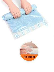 Vakuumverschluss Aufbewahrungstaschen, Kompressionstaschen, Handrollverschluss Tasche zum Reisen für Kleidung, Gepäck, Koffer, Großraum Daunenjacken Aufbewahrungstasche, hergestellt aus TPU, reißfest, wasserdicht, langlebig, Entlüftung durch Einwegventile, transparentes Design Kleidersack, wasserdichte Tasche, Kleidungsorganizer, Kleideraufbewahrung, Packtaschen, Reiseutensilien, Reiseorganizer - Verschiedenfarbig - Übersicht 6