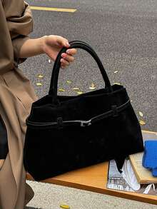 复古简约高端多功能大容量手提包 - 黑色 - 查看 3