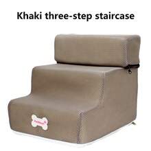 Dog Stairs For High Beds, 3-Step Dog Steps For Small Dogs And Cats, Pet Stairs For High Bed Climbing, Non-Slip Balanced Pet Step Indoor