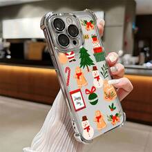 Funda de Teléfono con Patrón de Galleta de Árbol de Navidad de Copo de Nieve, Adecuada para 17, 16e, 16, 15, 14, 13, 12, 11,, Pro, X, XR, XSMAX, 8, Plus - Funda Transparente Suave a Prueba de Golpes, Funda de Teléfono con Diseño de Santa Claus Impreso a la Moda, Funda de Teléfono de Invierno Linda, Funda de Teléfono con Colgante de Invierno Linda, Funda de Teléfono de Muñeco de Nieve de Navidad, Patrón de Vacaciones, Tema de Vacaciones, Material Duradero, Diseño Impreso, Comprador de Vacaciones - Colores mixtos - Ver 4