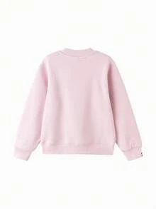 Balabala NaiPuPu IP Tween Girls Fleece Sweatshirt, Winter 2025 Warm & Cozy Top - Rubber Powder - View 3
