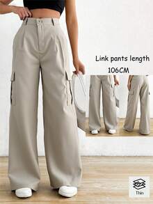 Women Pants - 杏色 - 查看 1