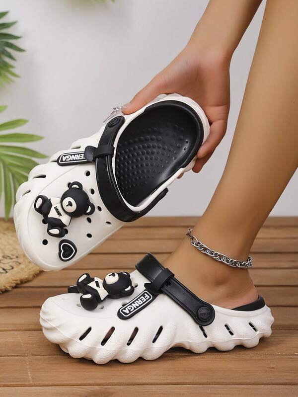 New Casual Women Sandals& Summer Black /Pink /Green/Red Shoes , Breathable Garden Shoes, Casual, Comfortable, Soft-Soled Summer Slippers,Holiday Essential Clogs For Beach, Outdoor, Holiday Shoes ,Wear In All Seasons.Valentine's Day Gifts.