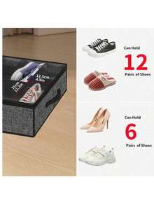 صندوق تخزين الأحذية تحت السرير قوي 1/2 قطعة، يمكن استخدامه للأحذية والنعال والكعب العالي وما إلى ذلك. يمكن استخدامه تحت السرير أو خزانة الأحذية، مع نافذة شفافة وتهوية جيدة